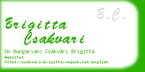brigitta csakvari business card