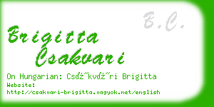 brigitta csakvari business card